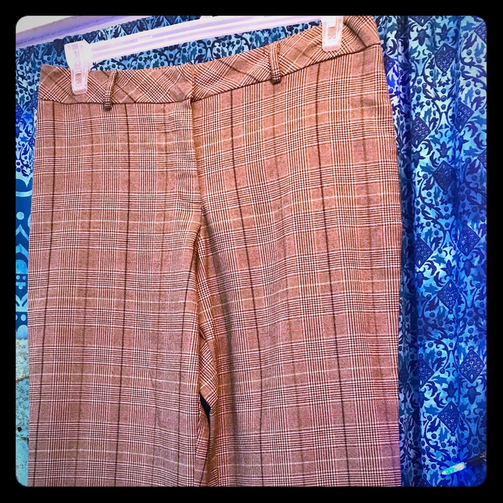 Vintage Brown Plaid Capri Pants Size 12